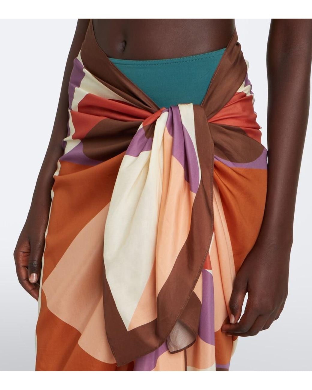 Eres Orange Luisa Printed Cotton And Silk Beach Cover-Up