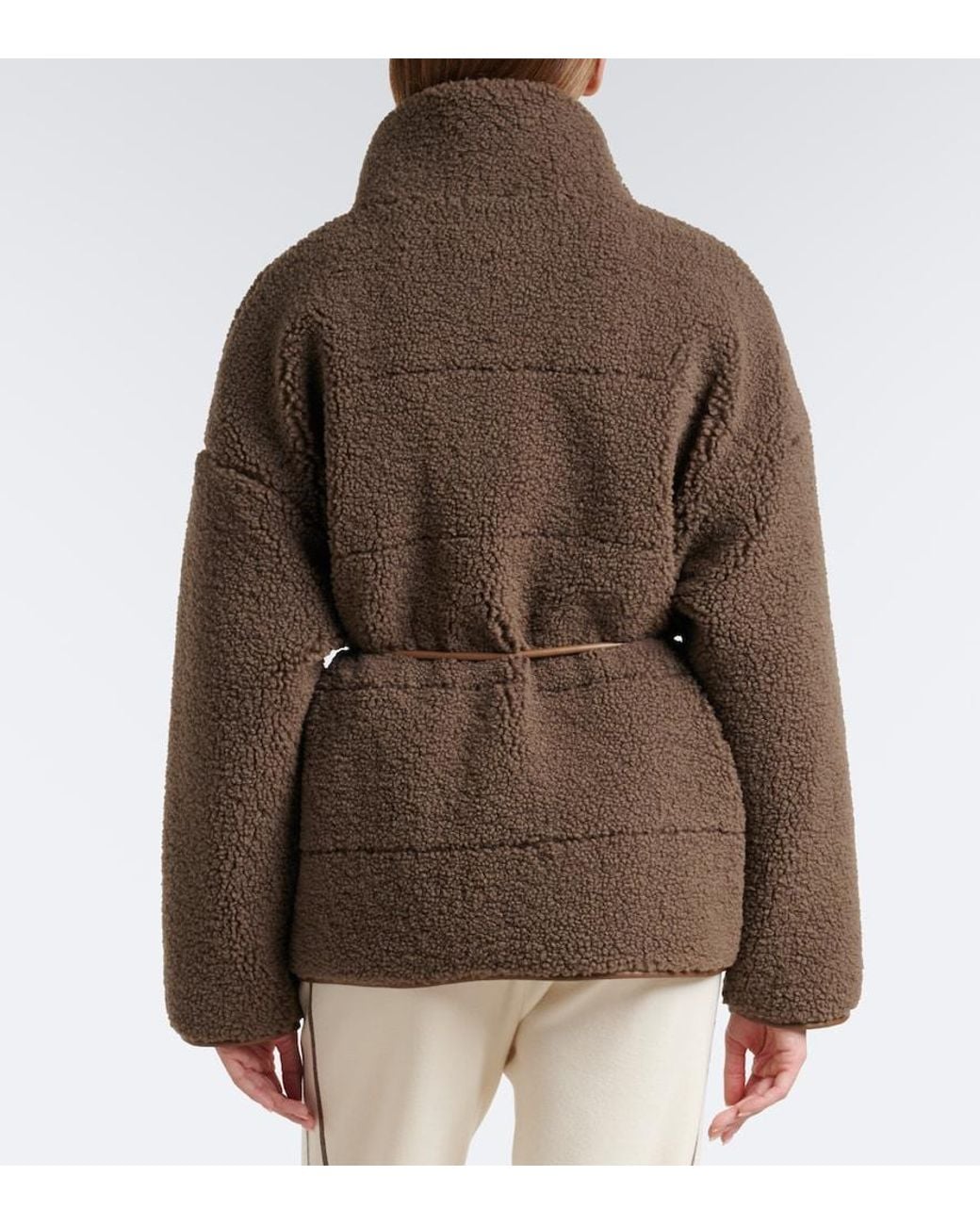 Bogner Brown Kimberly Belted Teddy Jacket