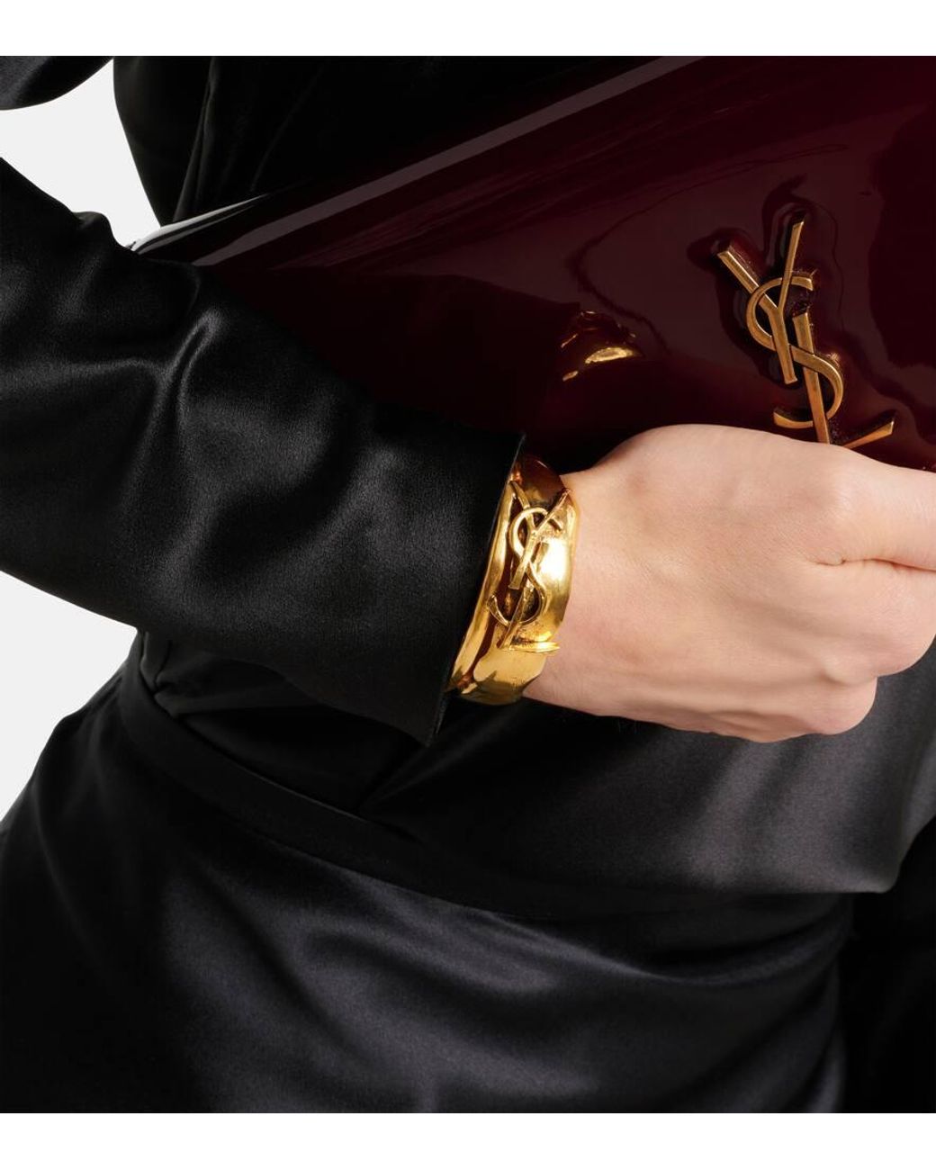 Brazalete Cassandre Saint Laurent de color Metallic