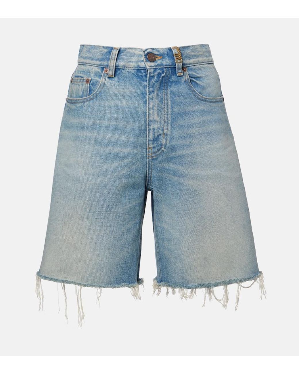 Chloé Blue Faded Denim Shorts