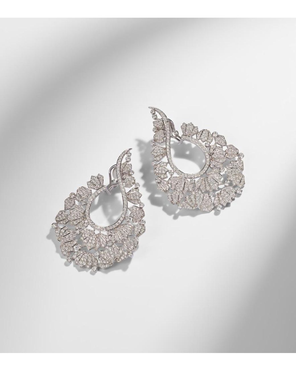 ANANYA Metallic Scatter Lotus 18Kt Earrings With Diamonds