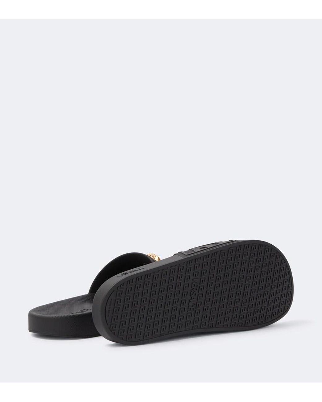 Versace Black La Medusa Slides for men