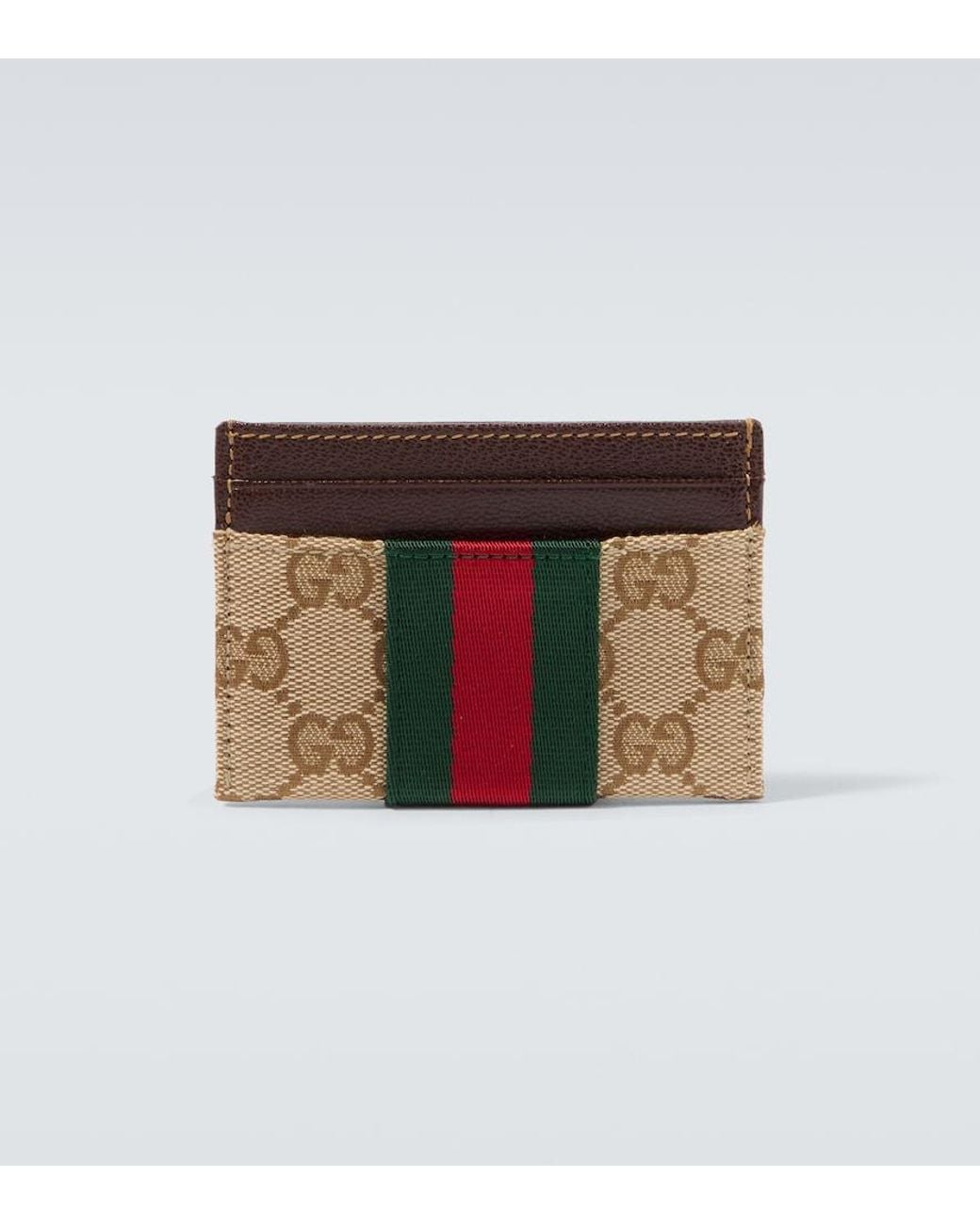 Tarjetero Gg Canvas Con Web Gucci de hombre de color White