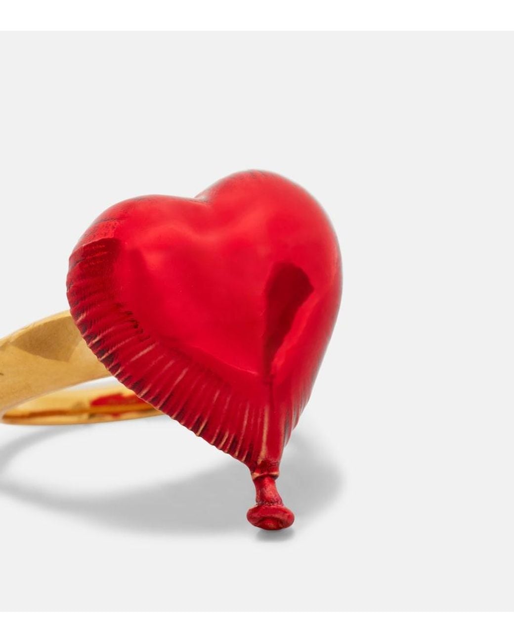 Oscar de la Renta Red Heart Balloon Ring