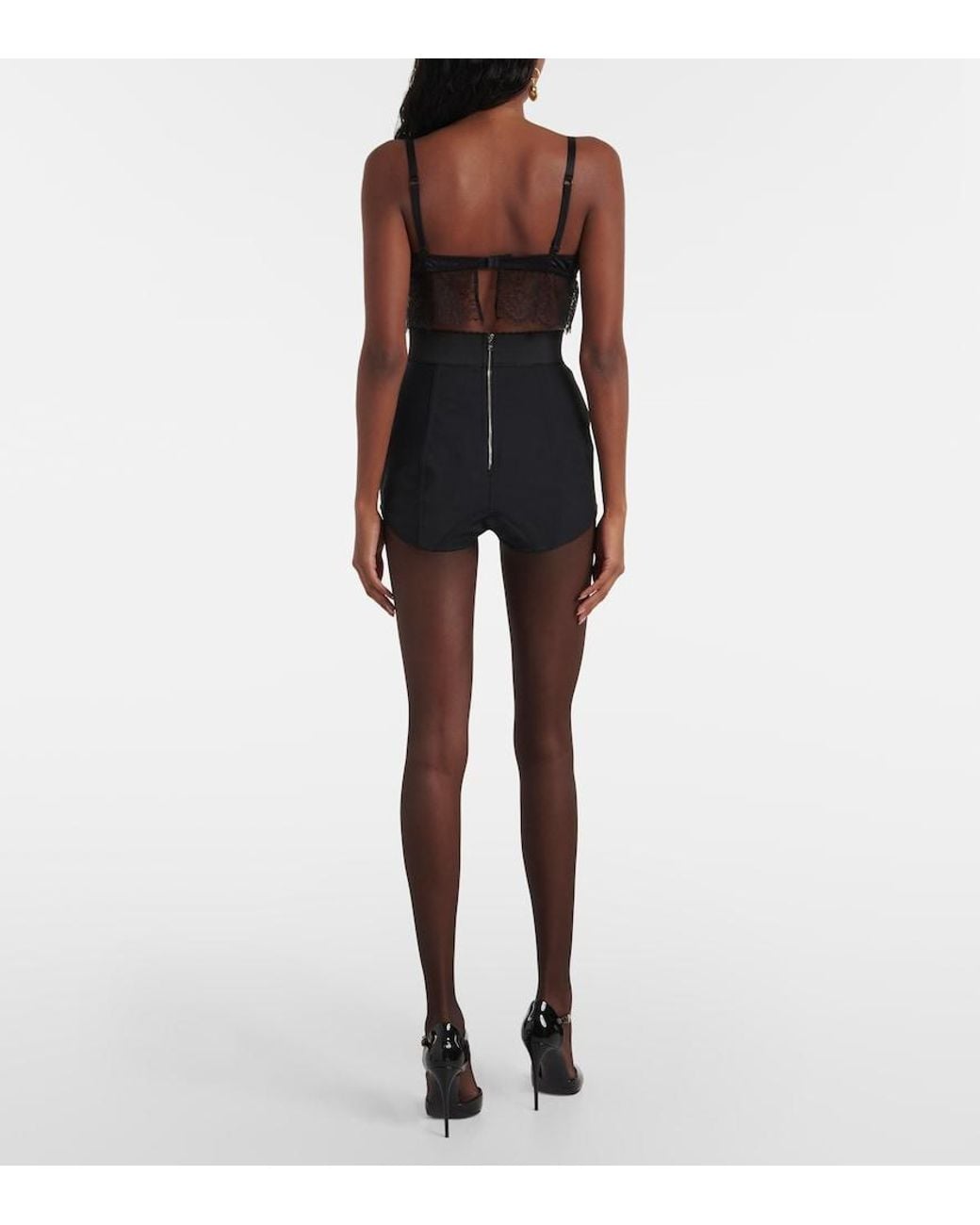 Dolce & Gabbana Black Satin Culottes