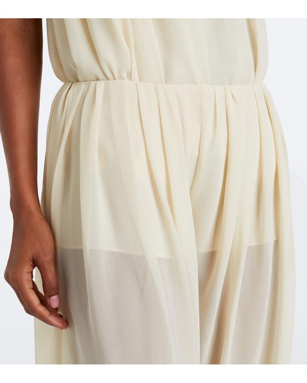 De La Vali Natural Ines Chiffon Balloon Pants