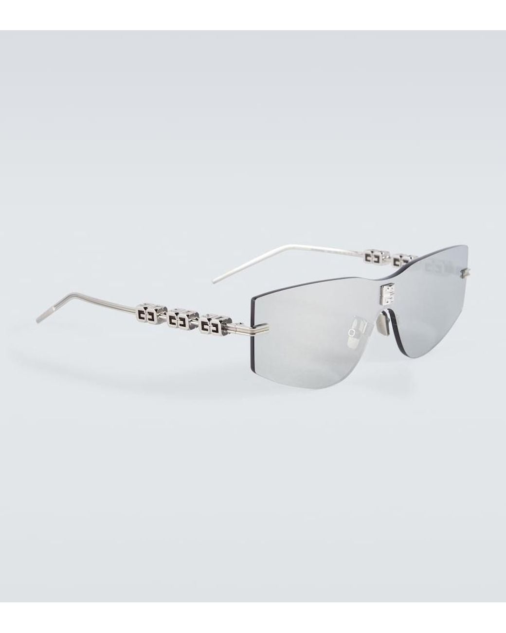 Givenchy Gray 4Gem Rectangular Sunglasses for men