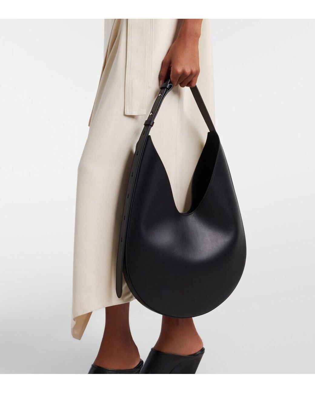 Aesther Ekme Black Medium Leather Shoulder Bag