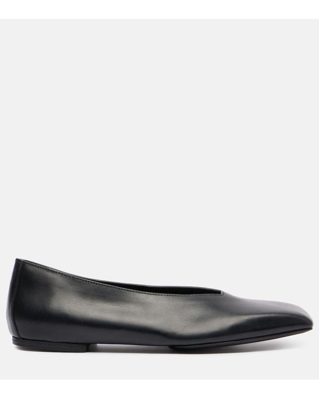 Rick Owens Black Leather Ballet Flats
