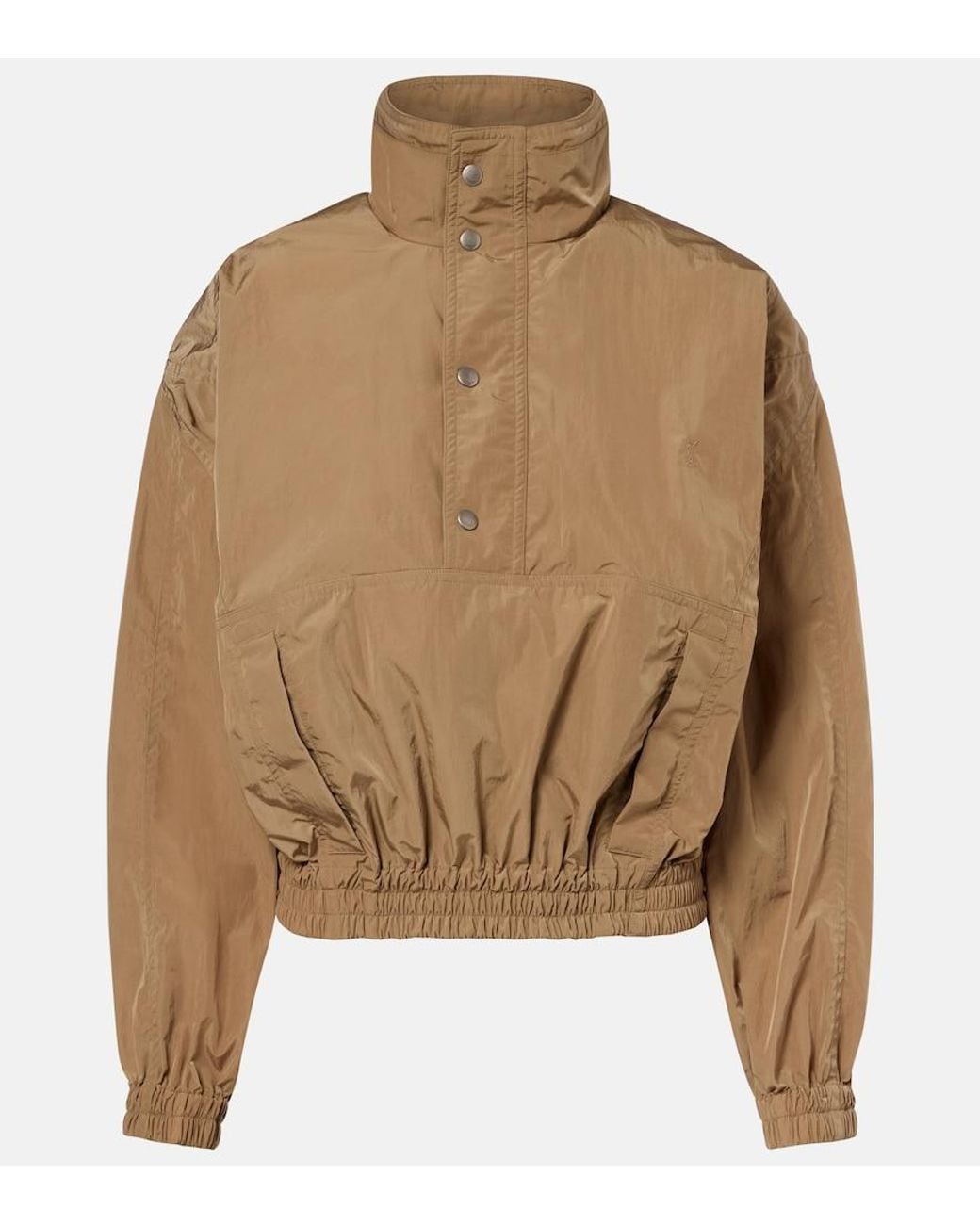 Saint Laurent Brown Gathered Canvas Jacket