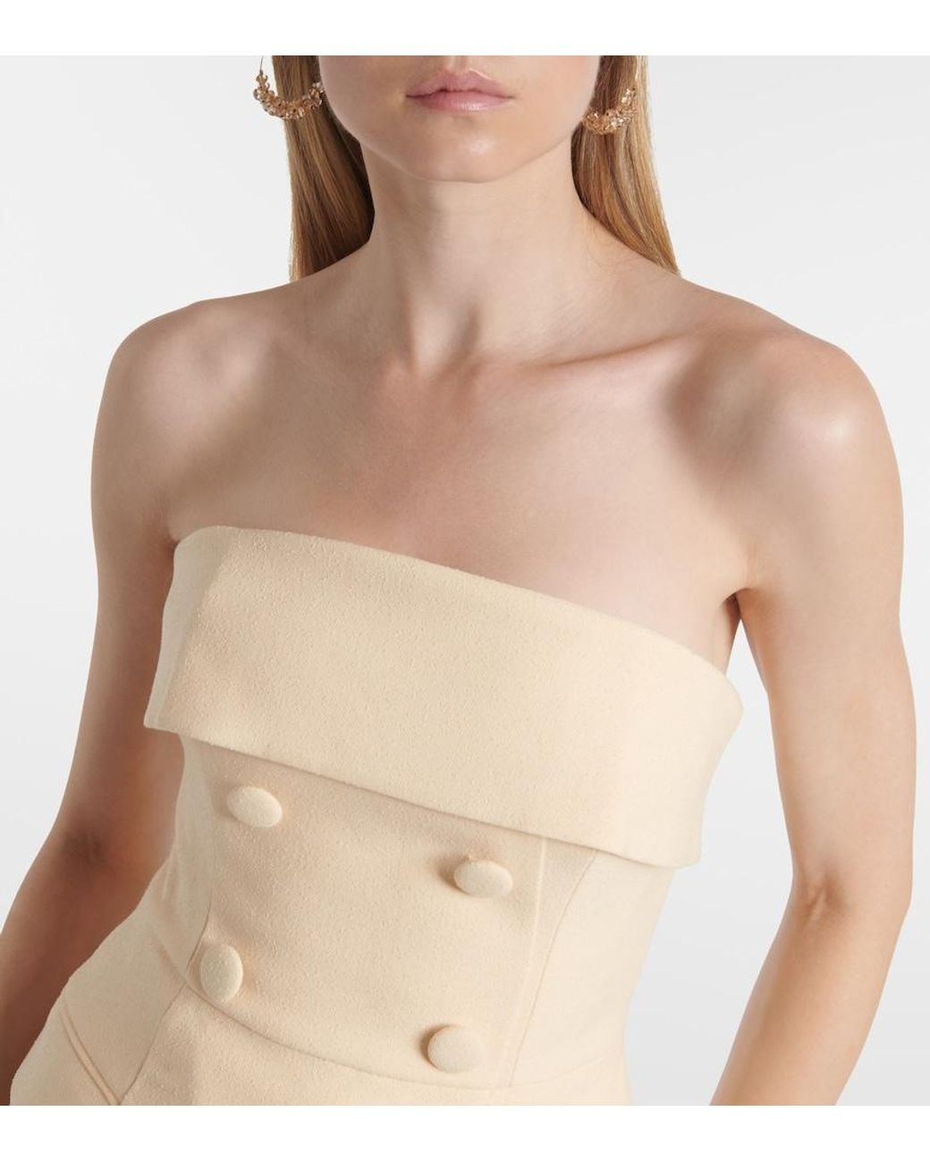 Rebecca Vallance Natural Rowan Strapless Top