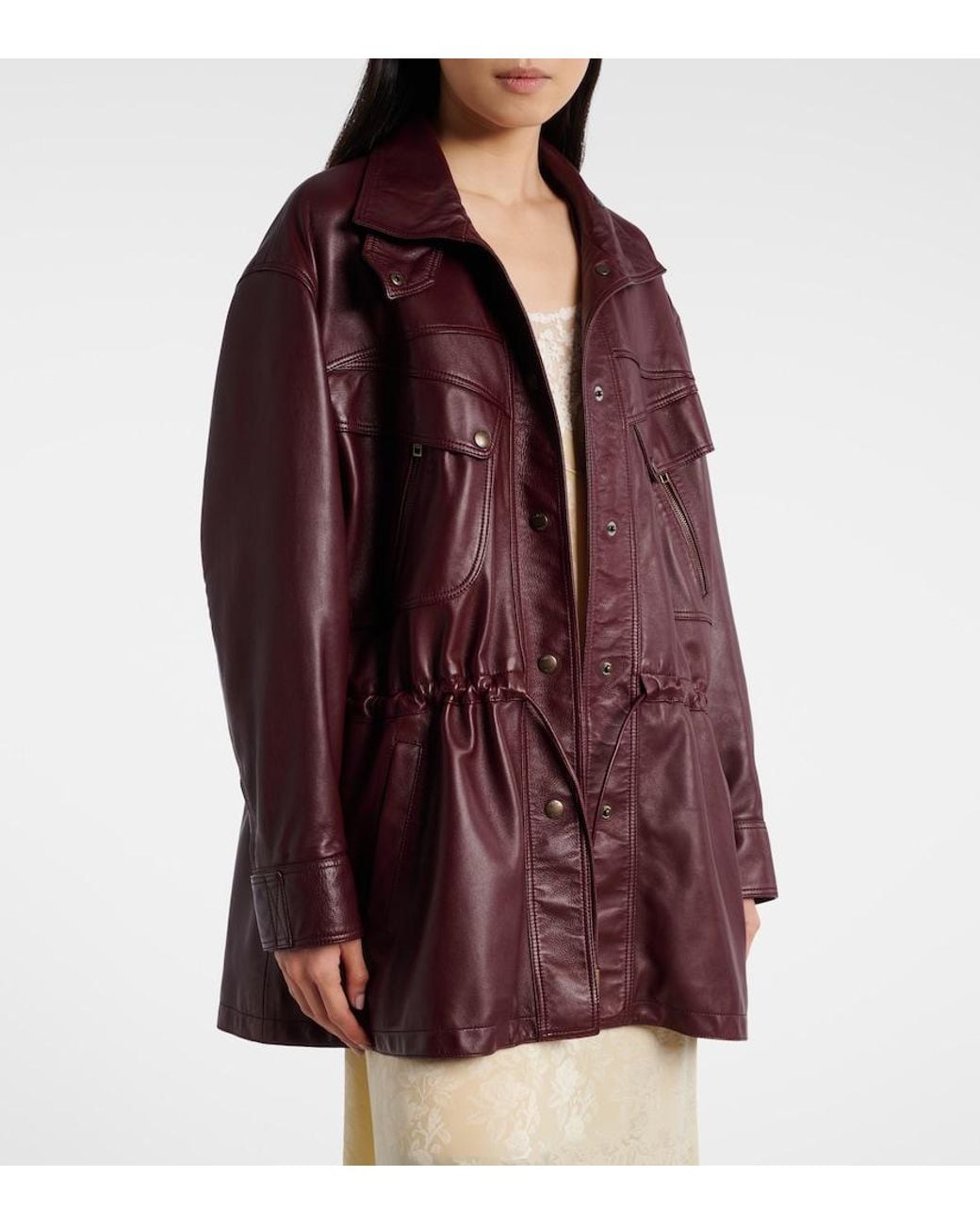 Chloé Red Leather Jacket