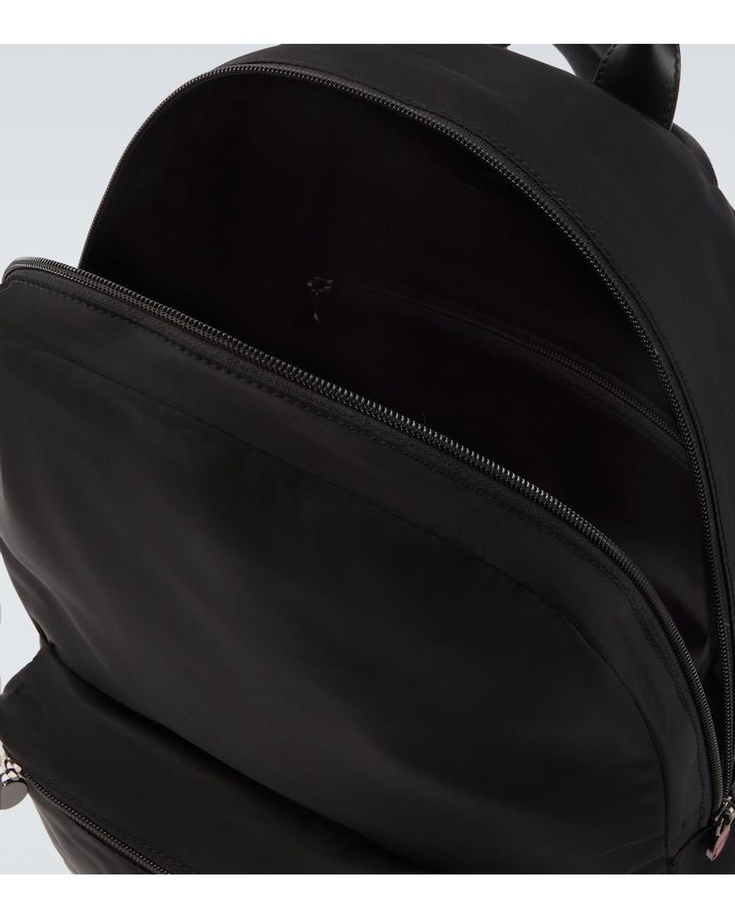 Kiton Black Logo Backpack for men