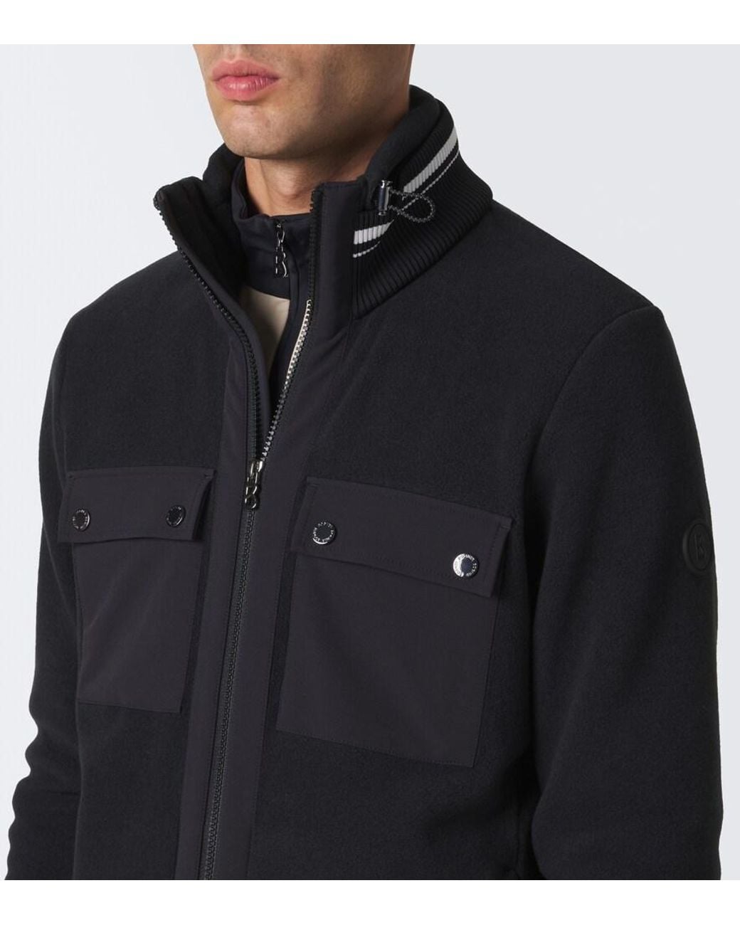 Bogner Black Gaston Fleece Ski Jacket for men