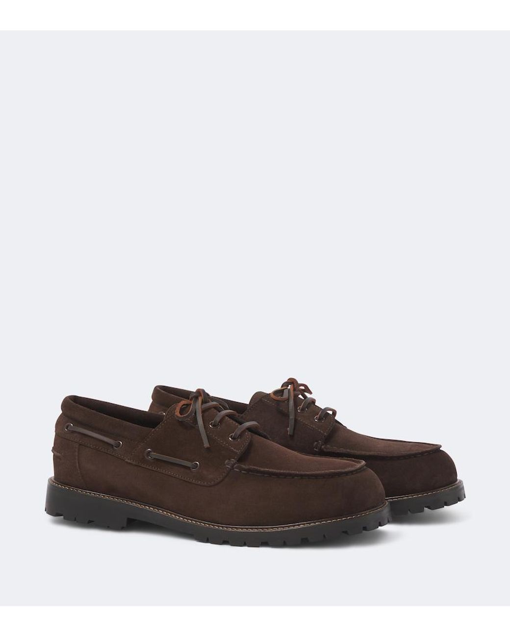 Studio Nicholson Brown Guston Suede Boat Shoes for men