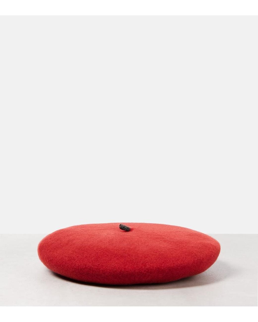 Brunello Cucinelli Red Wool Beret