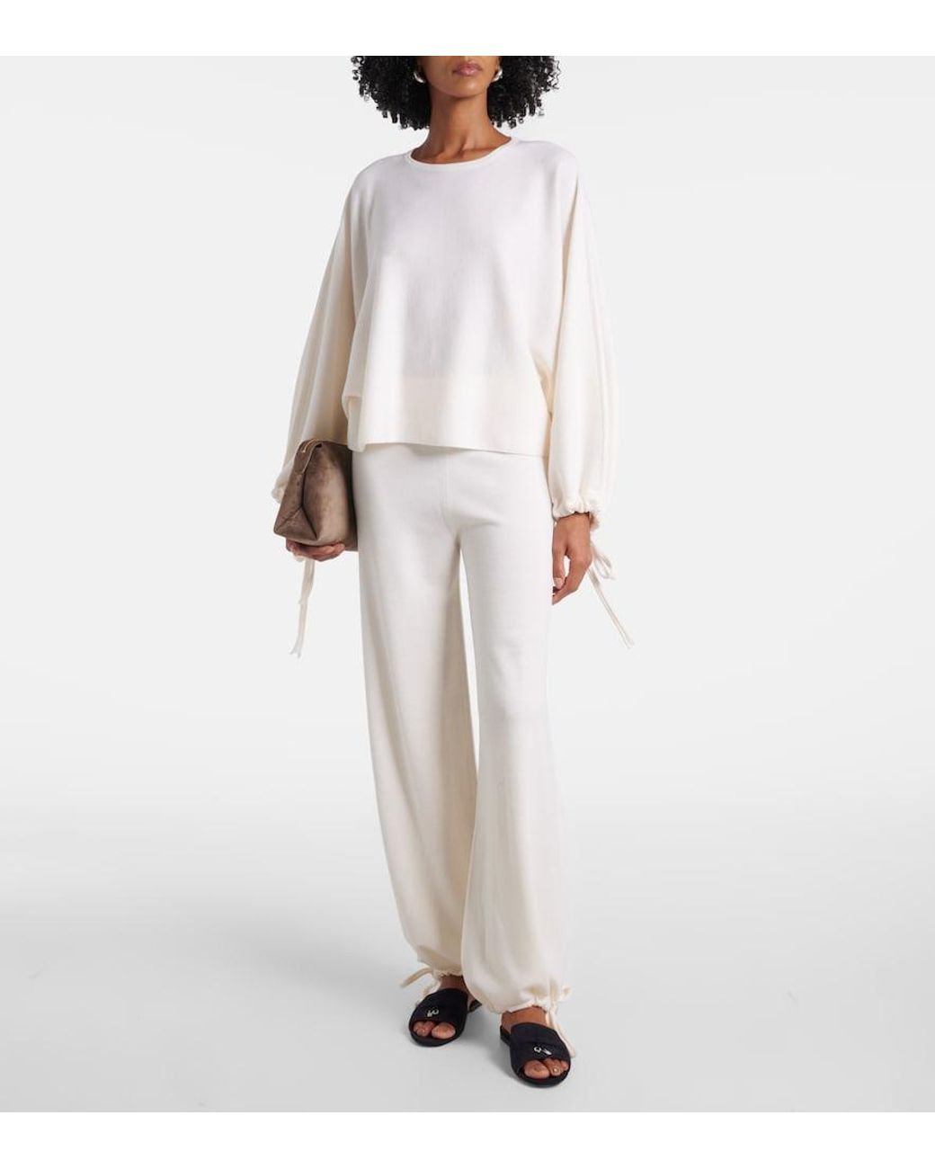 Max Mara White Frais Virgin Wool Sweater