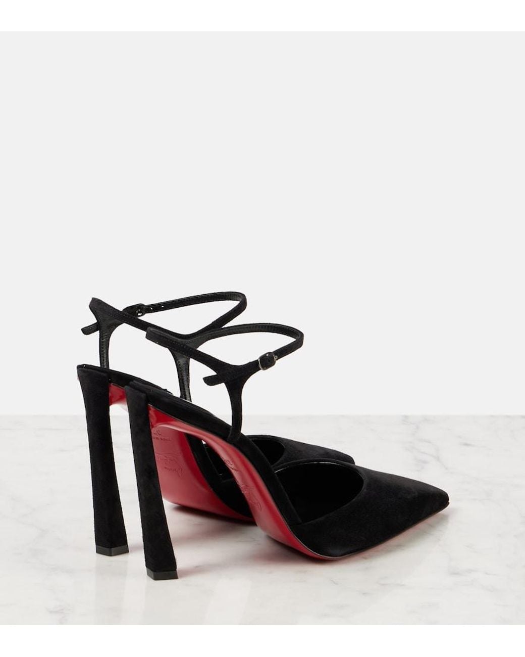 Christian Louboutin Black Condora Riviera 100 Suede Pump