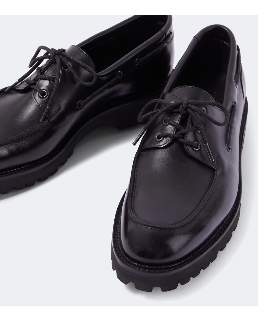 John Lobb Segelschuhe Tide Aus Leder in Black für Herren