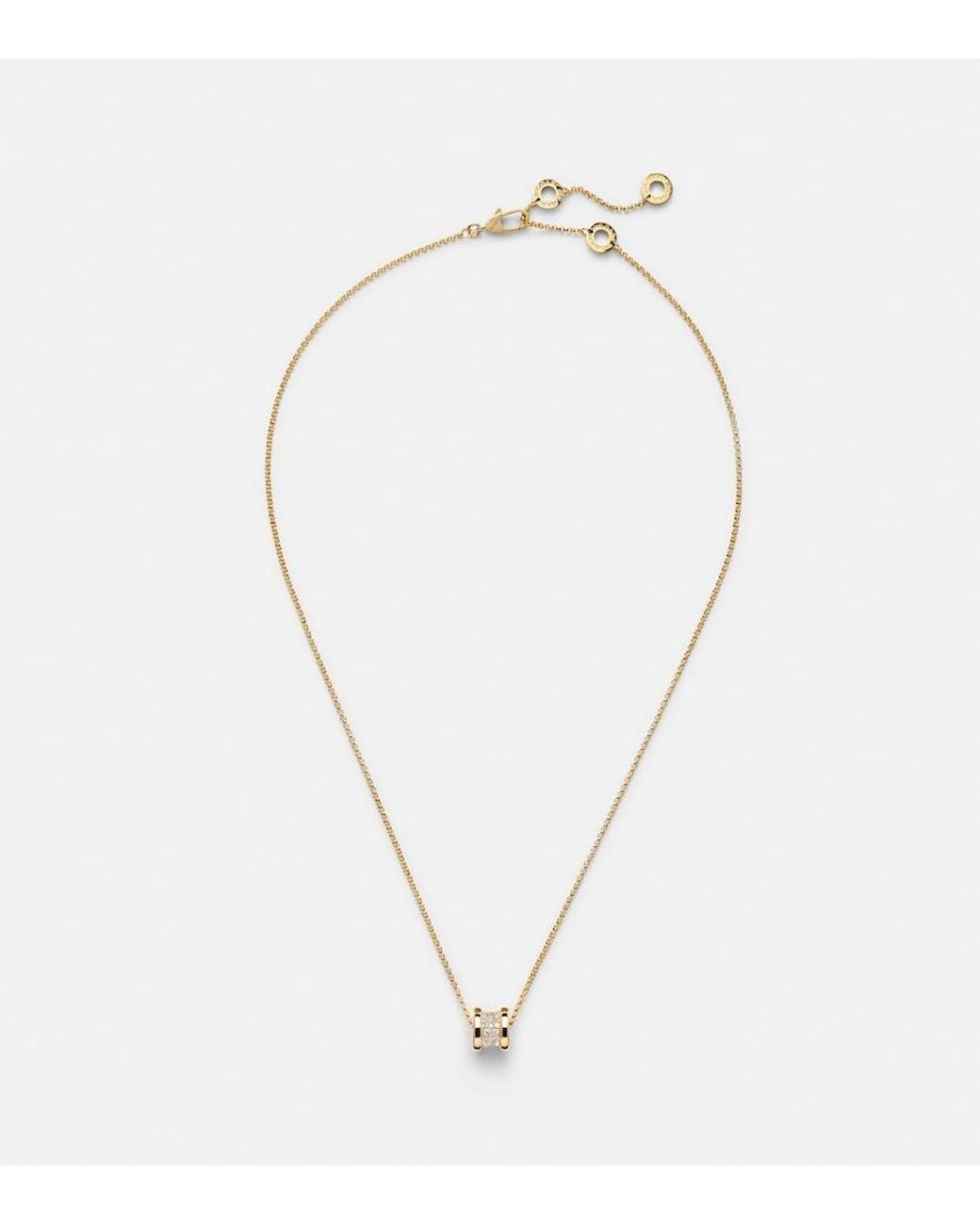 BVLGARI Metallic B.Zero1 18Kt Pendant Necklace With Diamonds