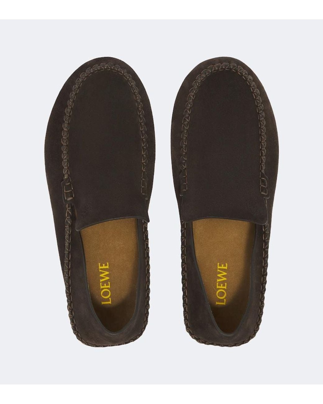 Loewe Brown Rambla Suede Loafers for men