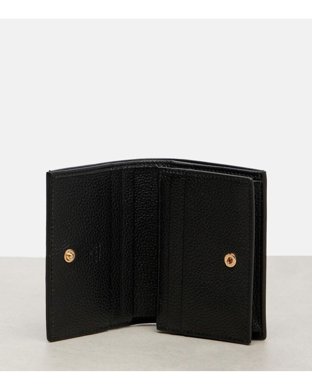 Gucci Black Double G Mini Leather Wallet