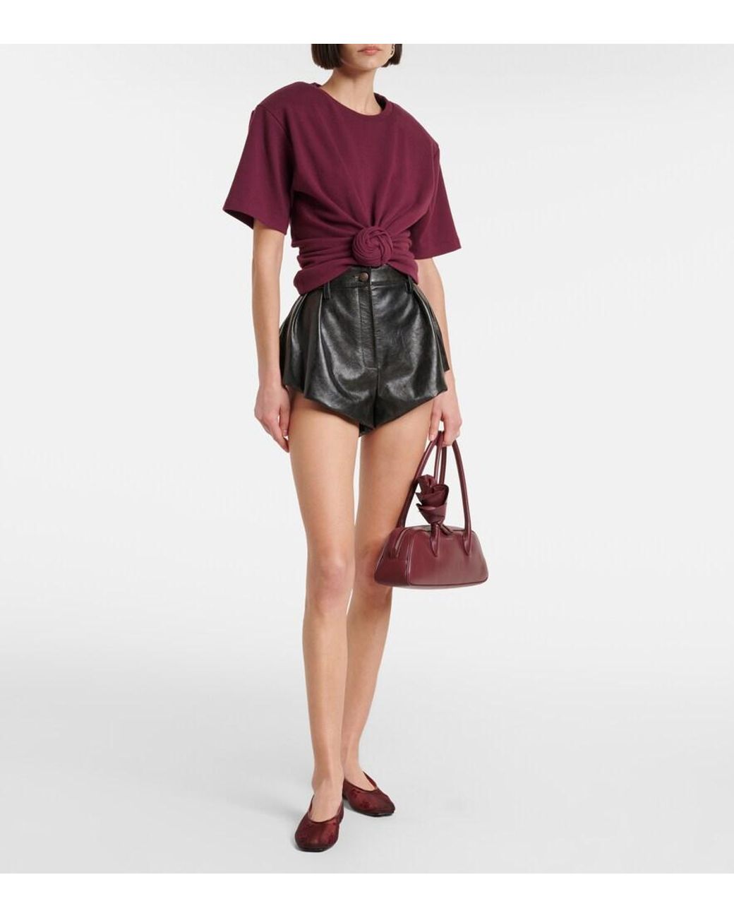 Magda Butrym Embroidered Mesh Ballet Flats