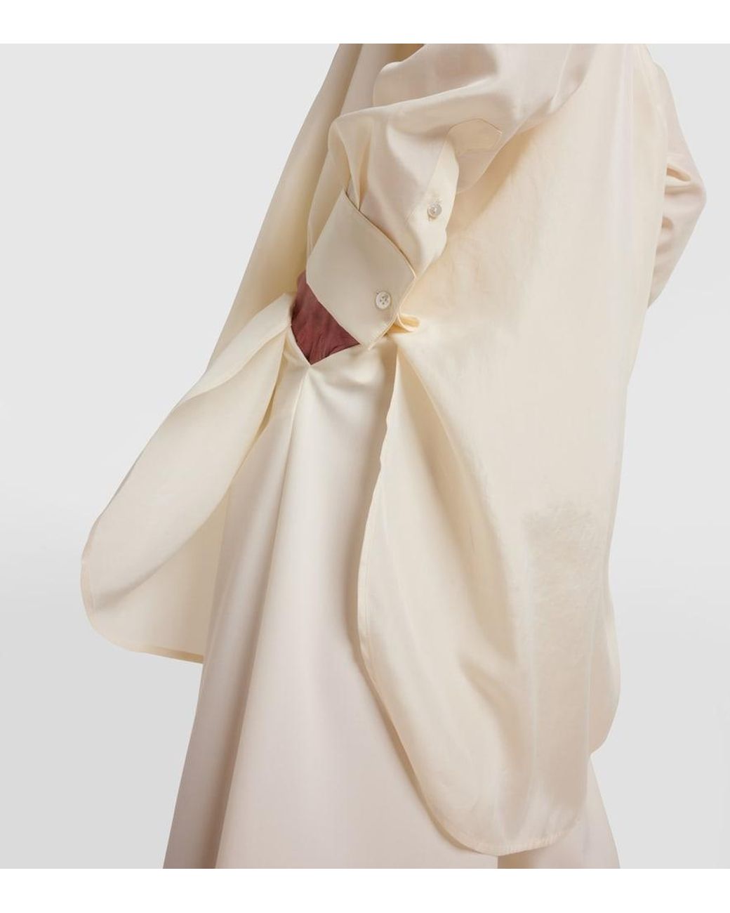 The Row White Eden Silk Shirt