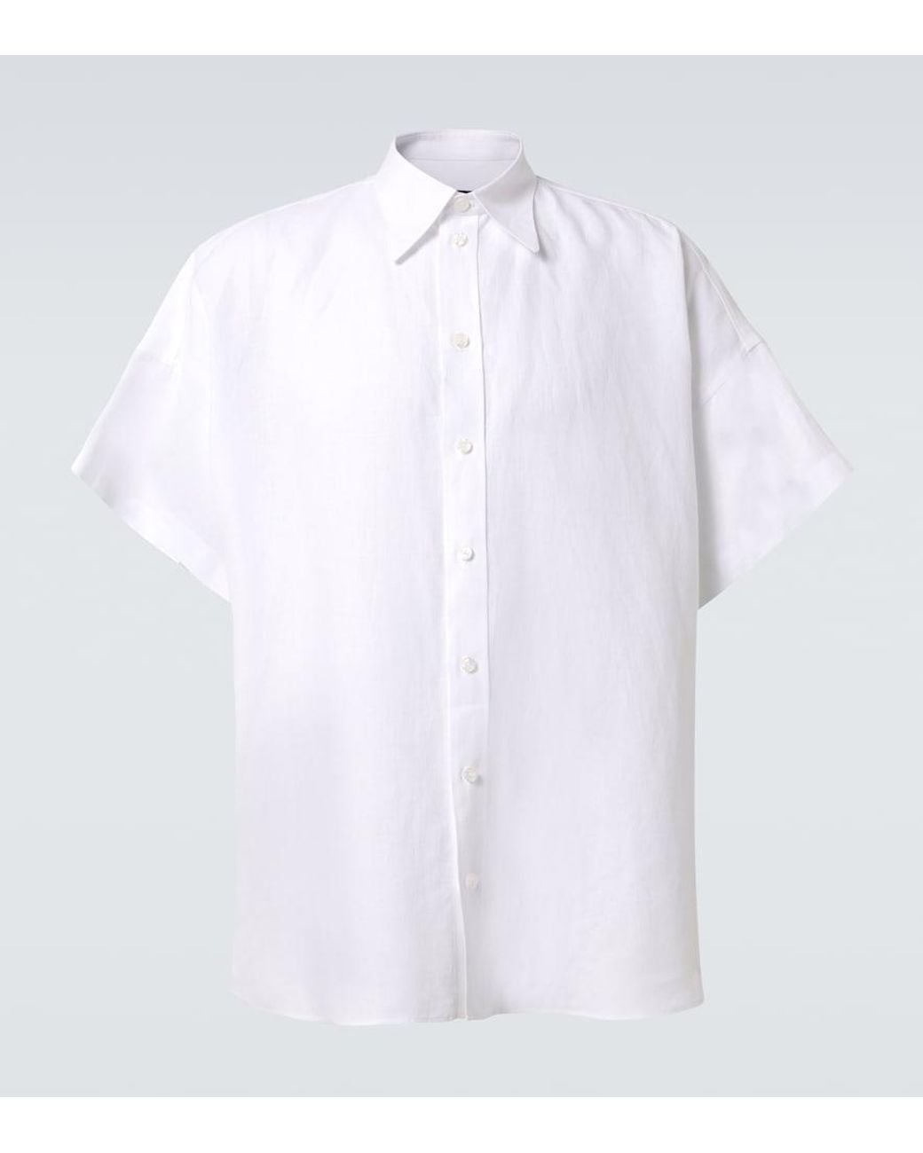 Dolce & Gabbana White Linen Shirt for men