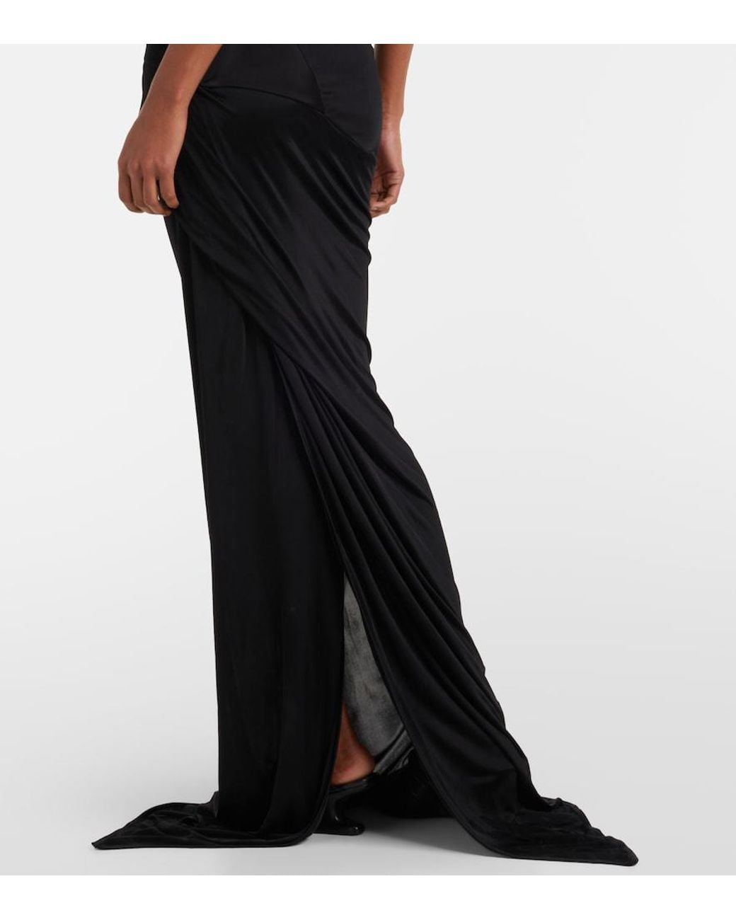 Rick Owens Black Lilies Shailee Ruched Gown