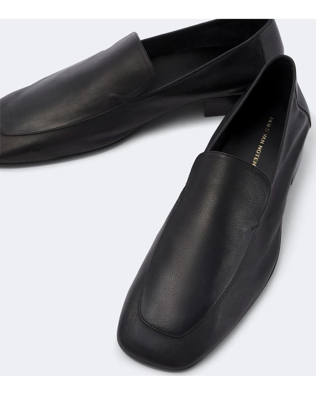 Dries Van Noten Gray Leather Loafers for men