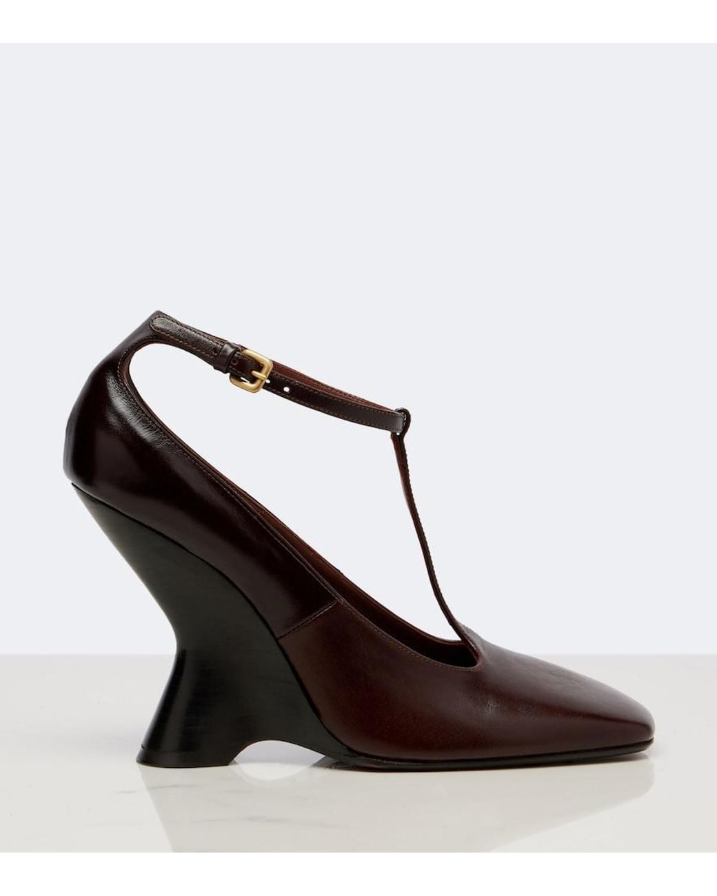 Dries Van Noten Brown Leather Wedges