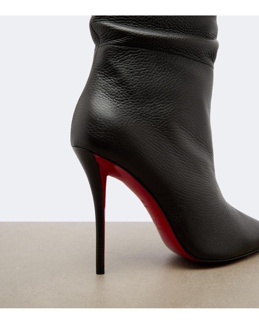 Christian Louboutin Black Zependris Leather Knee-High Boots
