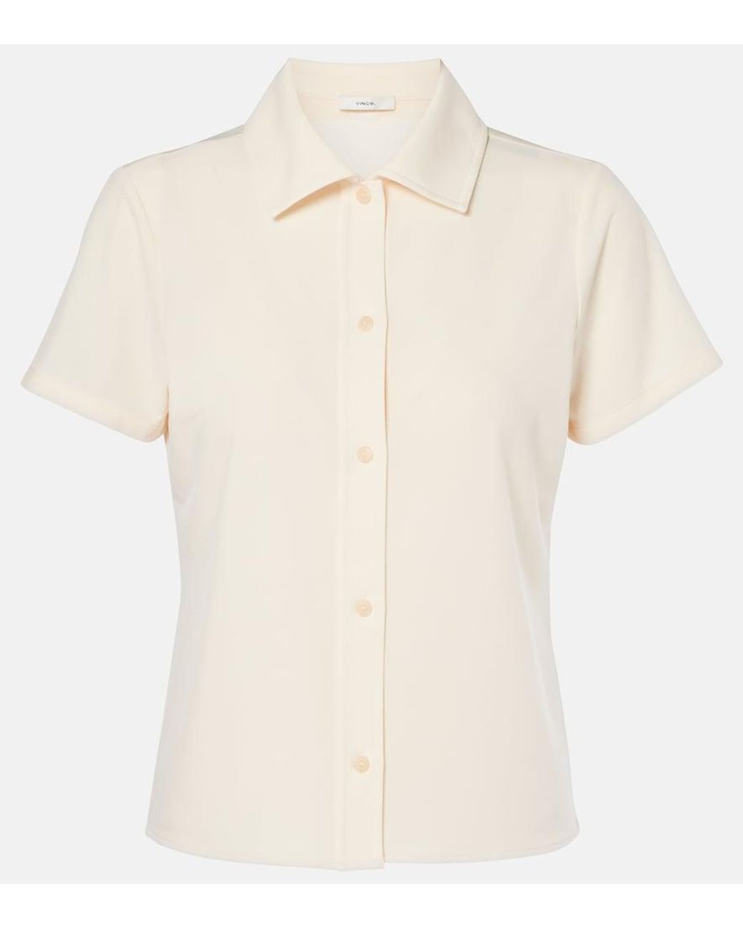 Vince Natural Button-Up Top