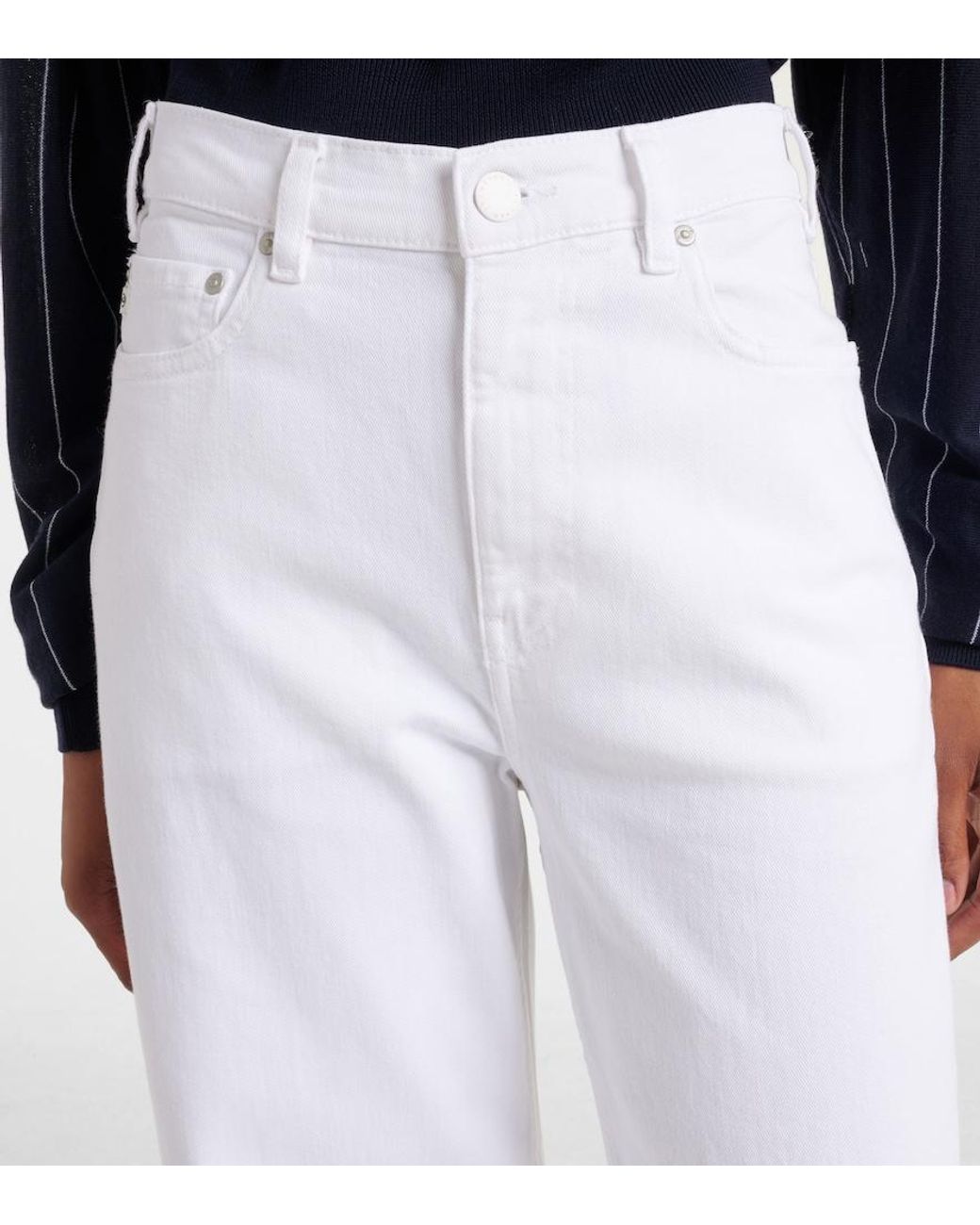 AG Jeans White New Baggy Wide-Leg Jeans