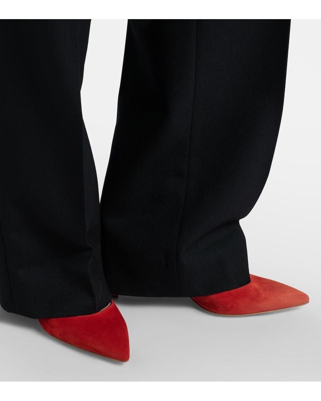 Gianvito Rossi Red Gianvito Suede Pumps