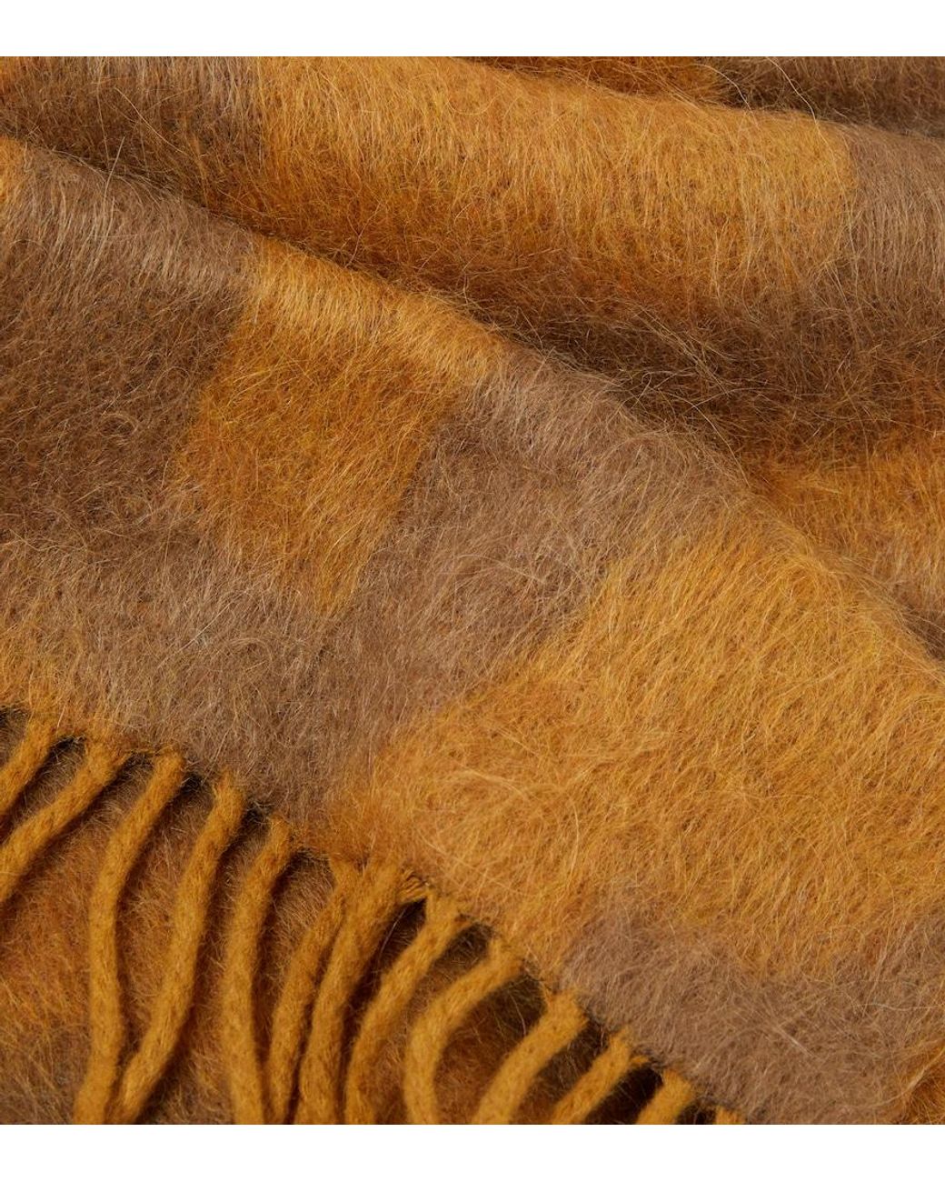 Acne Natural Logo Wool-Blend Scarf