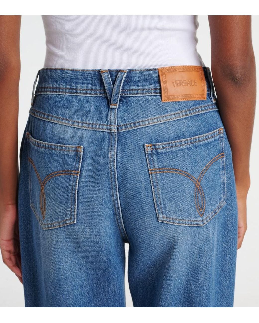 Versace Blue Medusa '95 Straight Jeans