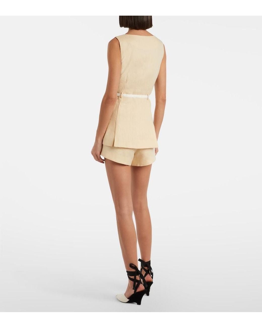 Posse Natural Rosalie Linen Shorts