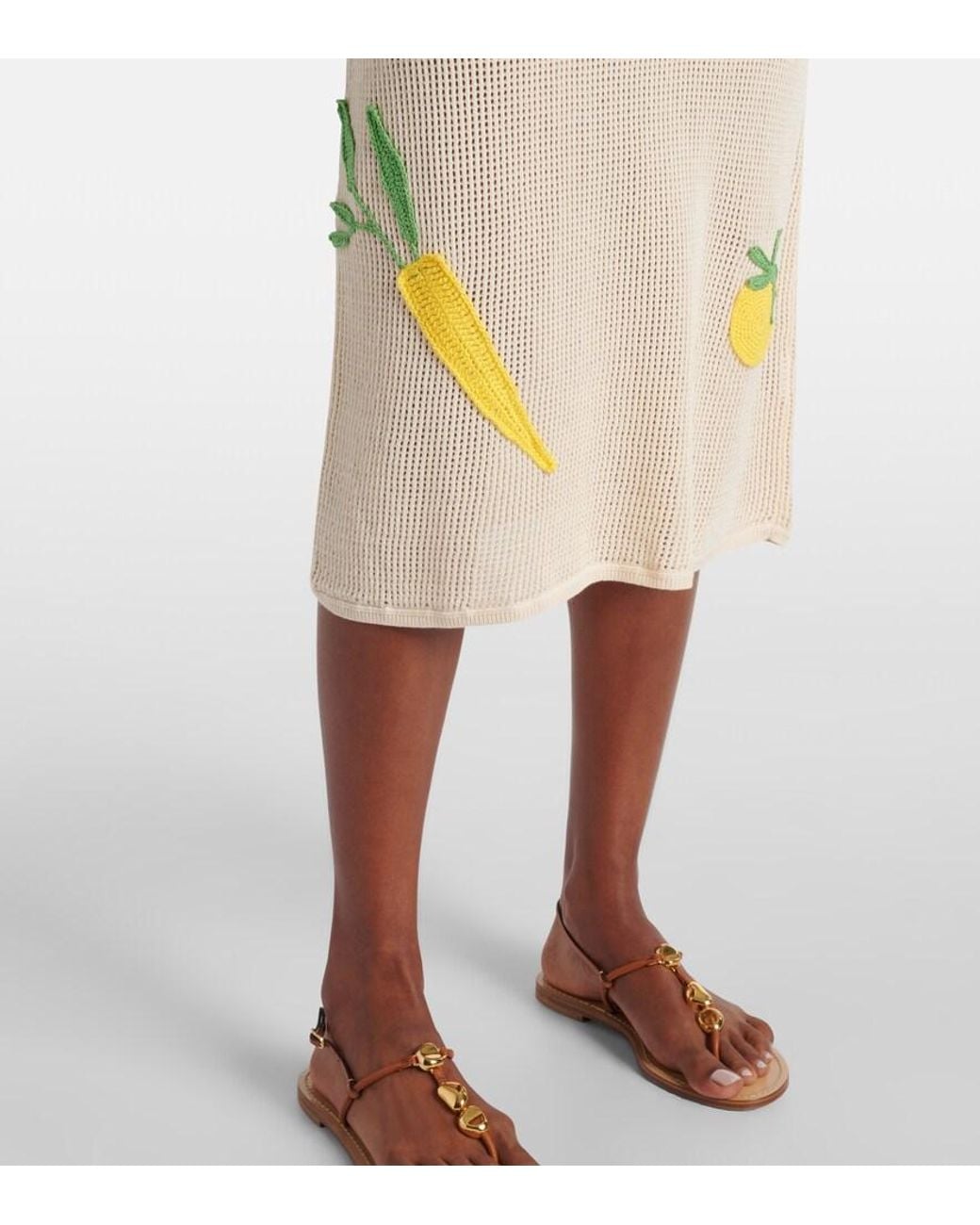 Staud White Adeline Crochet Cotton Beach Dress