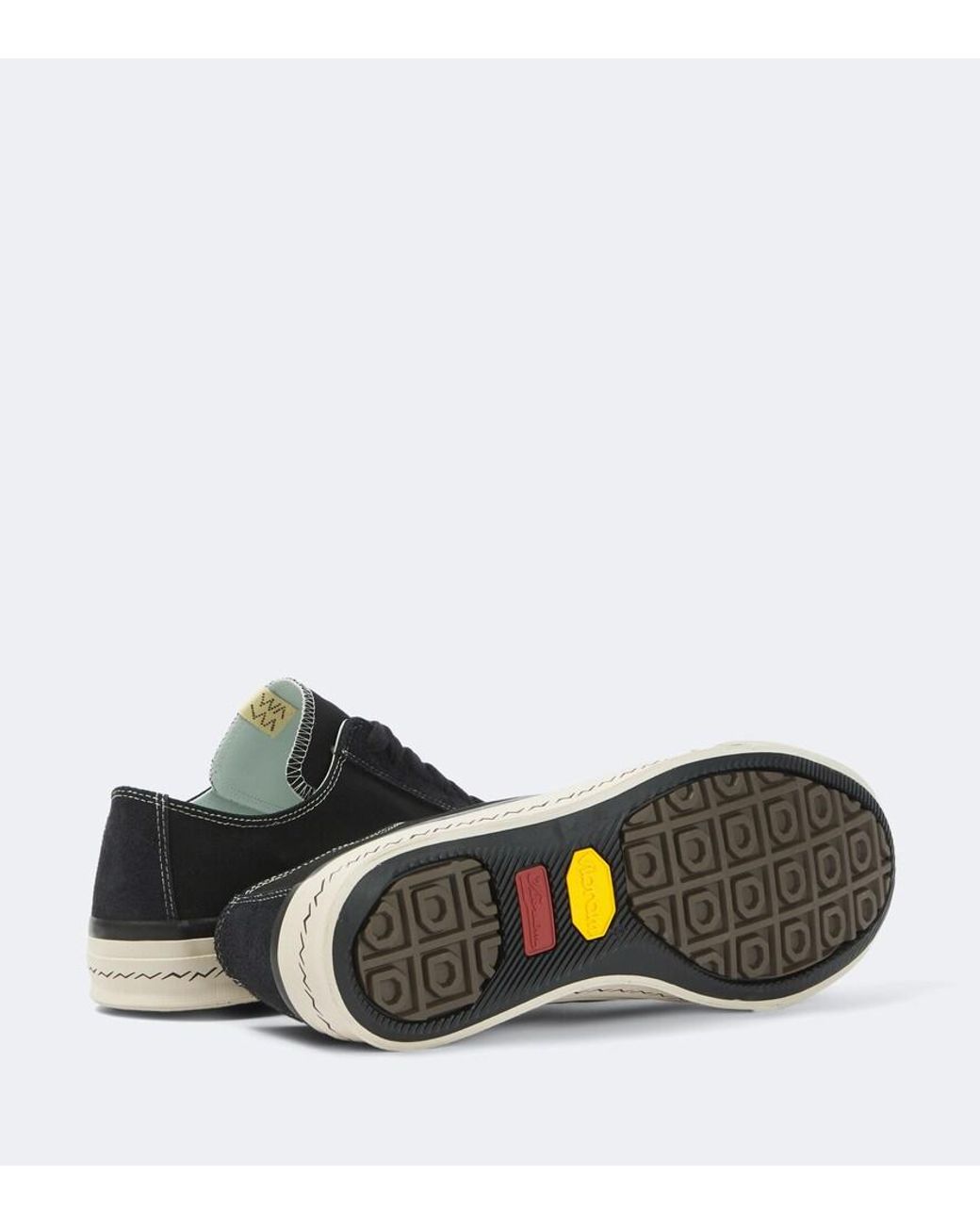 Visvim Black Nolan Suede-Trimmed Canvas Sneakers for men