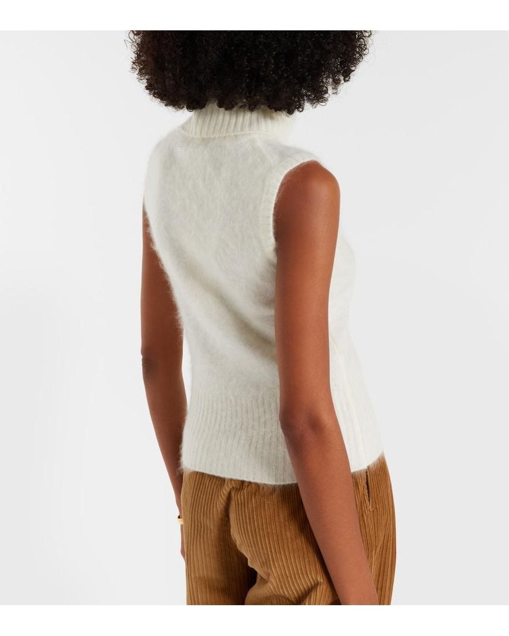 Veronica Beard White Mazzy Cashmere Sweater