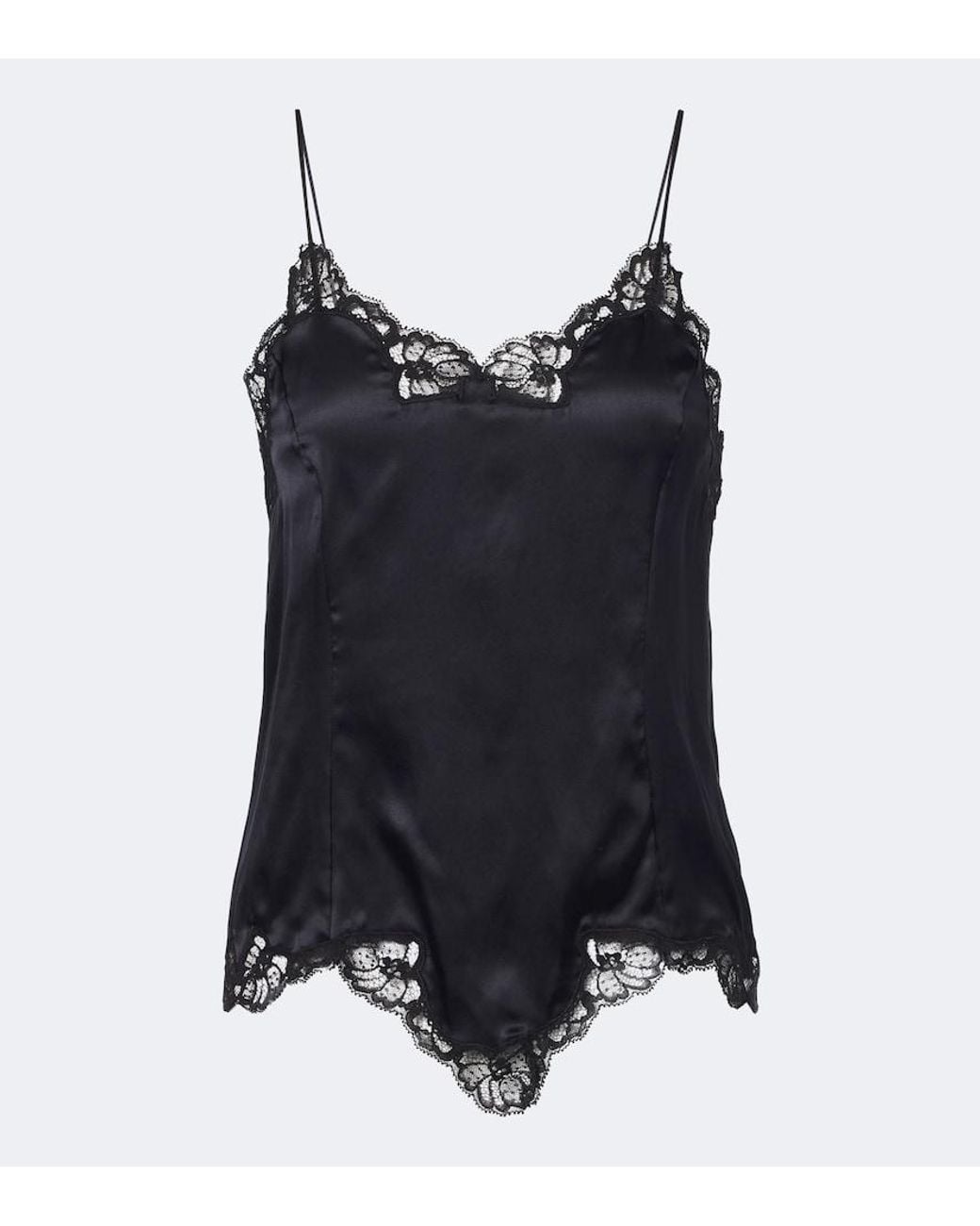 Isabel Marant Black Amael Silk-Blend Satin Camisole
