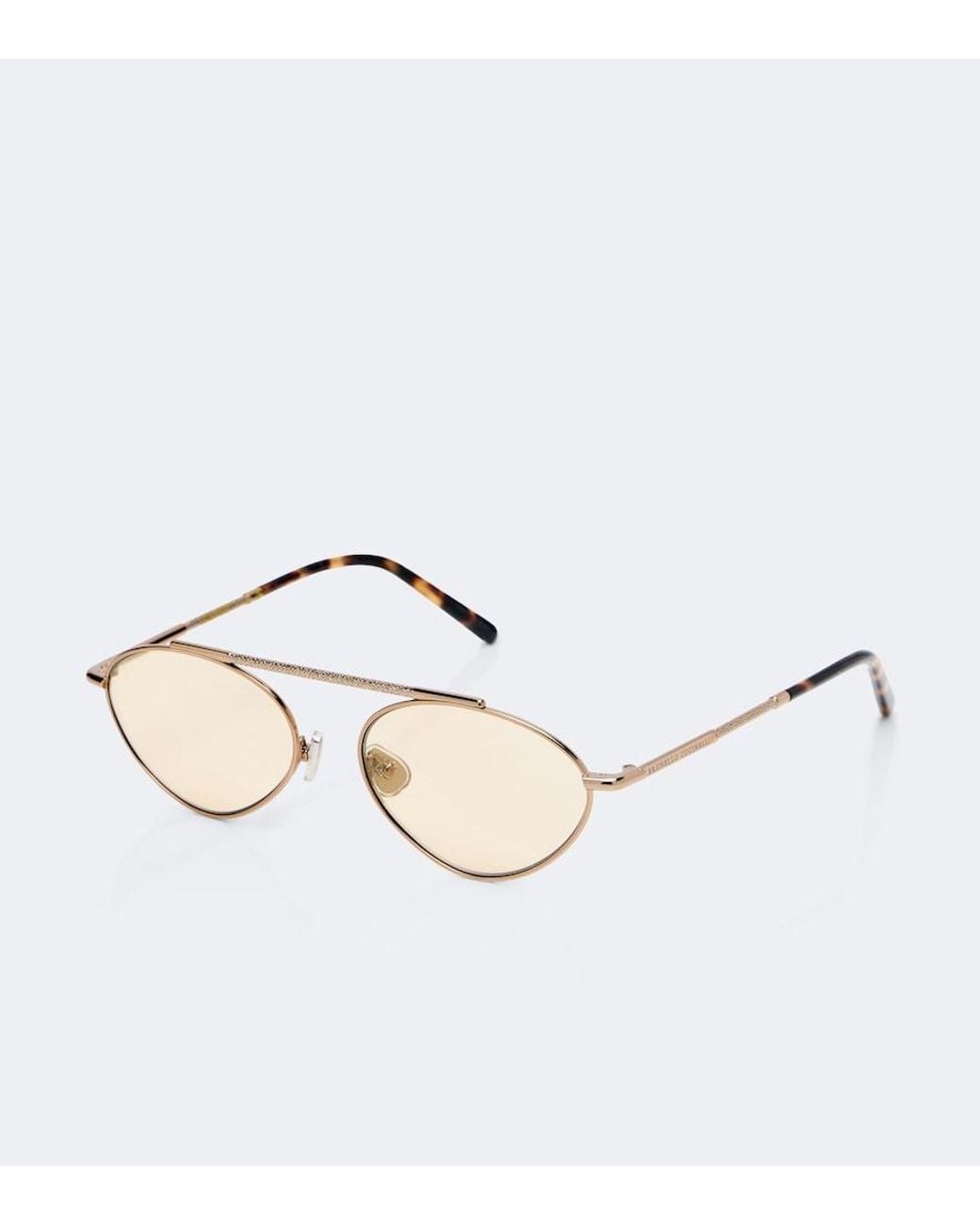 Brunello Cucinelli Natural Sartorial Sunset Oval Sunglasses