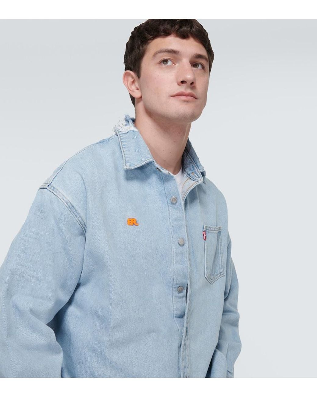 ERL Blue Denim Overshirt for men