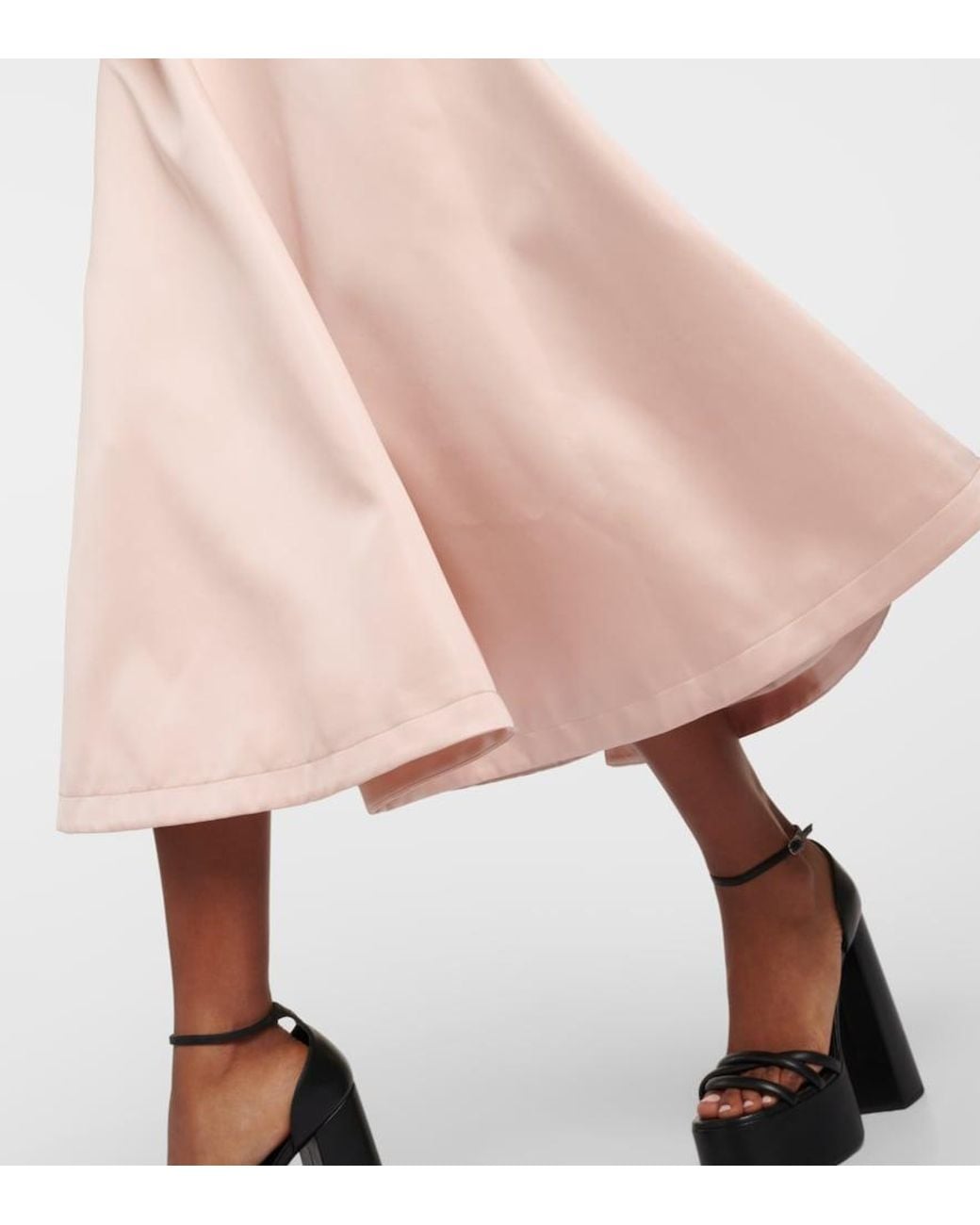 Altuzarra Pink Varda Satin Midi Skirt