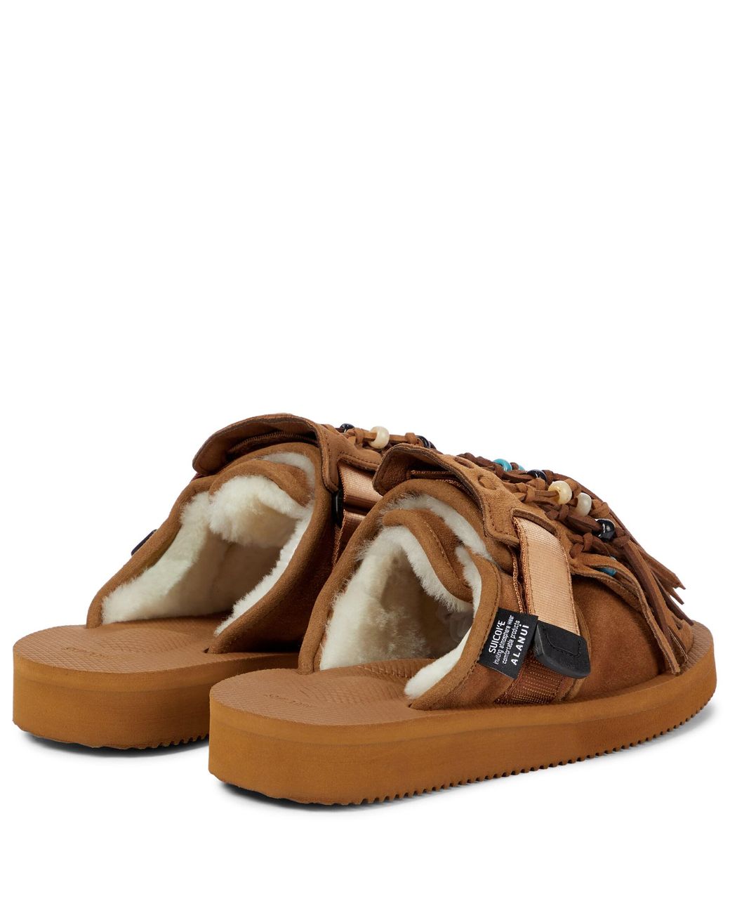 Alanui X Suicoke Zavo Suede Slippers in Brown | Lyst