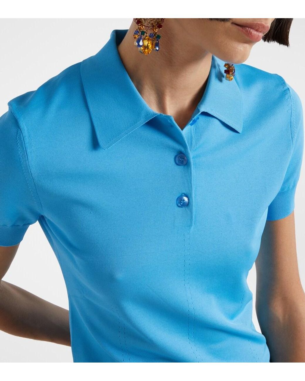 Dolce & Gabbana Blue Polo Shirt