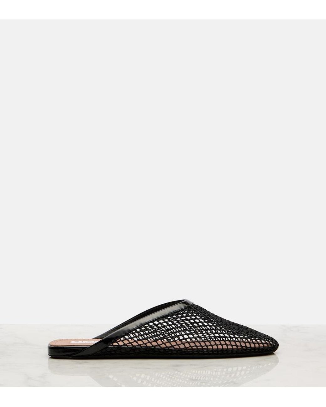 Alaïa Black Fishnet Mules