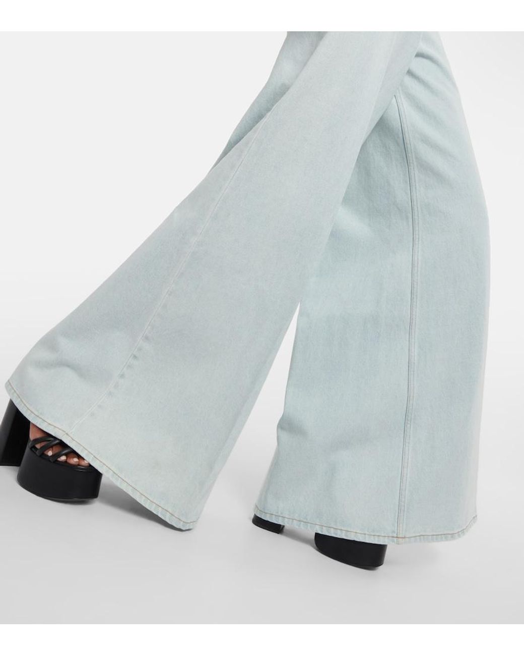 Nina Ricci White High-Rise Flared Jeans